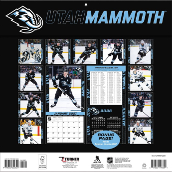 Utah Hockey Club kalendár NHL 2027 Wall