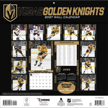 Vegas Golden Knights kalendár NHL 2027 Wall