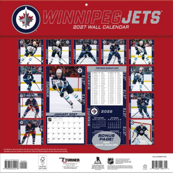 Winnipeg Jets kalendár NHL 2027 Wall