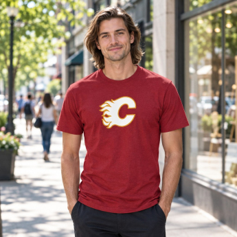 Calgary Flames pánske tričko Tek Patch red