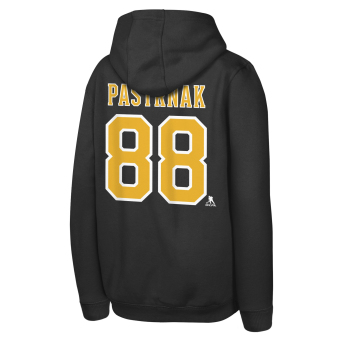 Boston Bruins detská mikina s kapucňou David Pastrnak #88 NHL Flat Name & Number Fleece