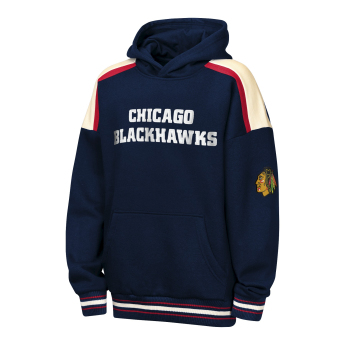 Chicago Blackhawks detská mikina s kapucňou NHL Camaraderie Oversized Colorblock Fleece