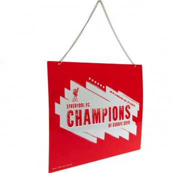 FC Liverpool ceduľa na stenu Champions Of Europe Metal Sign