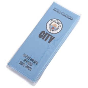 Manchester City prívesok s otvárakom Key Ring Torch Bottle Opener