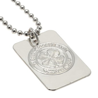 FC Celtic retiazka na krk s psou známkou Silver Plated Dog Tag & Chain
