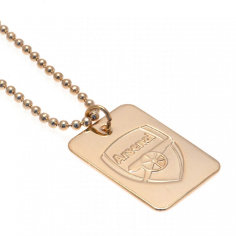 FC Arsenal retiazka na krk s psou známkou Gold Plated Dog Tag & Chain