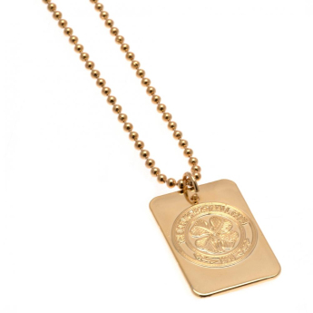 FC Celtic retiazka na krk s psou známkou Gold Plated Dog Tag & Chain