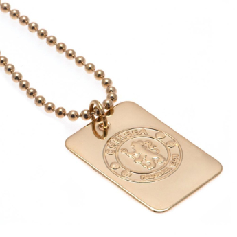 FC Chelsea retiazka na krk s psou známkou Gold Plated Dog Tag & Chain
