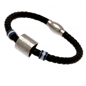 Leicester City kožený náramok Colour Ring Leather Bracelet