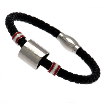 FC Liverpool kožený náramok Colour Ring Leather Bracelet