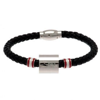 FC Liverpool kožený náramok Colour Ring Leather Bracelet