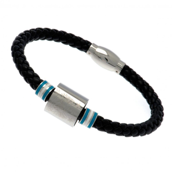 Manchester City kožený náramok Colour Ring Leather Bracelet