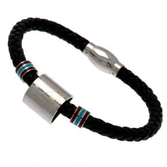 West Ham United kožený náramok Colour Ring Leather Bracelet