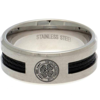 FC Celtic prsteň Black Inlay Small