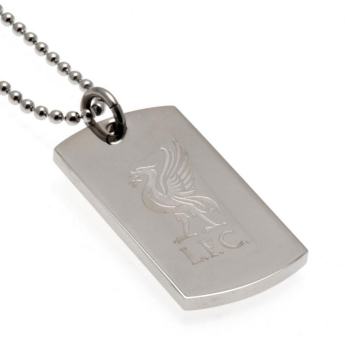 FC Liverpool retiazka na krk s psou známkou Engraved Dog Tag & Chain LB