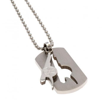 FC Arsenal retiazka na krk s psou známkou Dog Tag & Chain CO GN