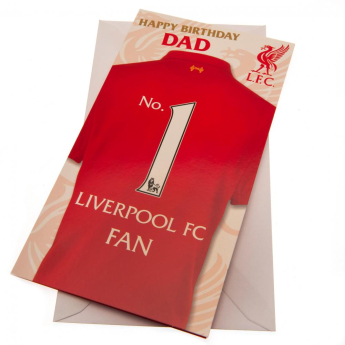 FC Liverpool narodeninové želanie Birthday Card Dad