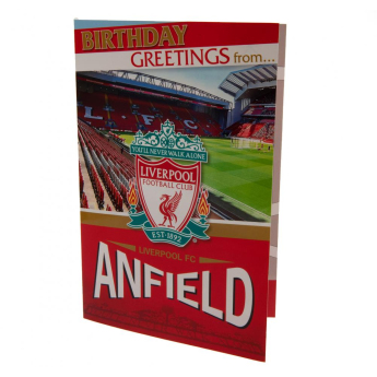 FC Liverpool narodeninové želanie Pop-Up Birthday Card