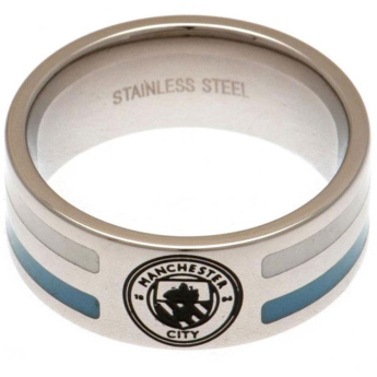 Manchester City prsteň Colour Stripe Ring Large