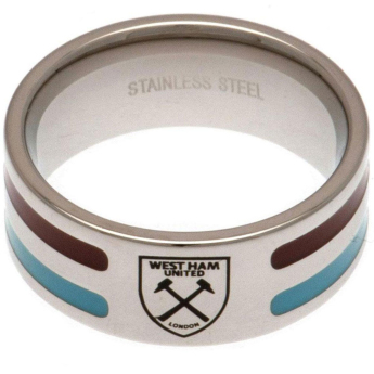 West Ham United prsteň Colour Stripe Ring Medium