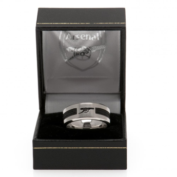 FC Arsenal prsteň Black Inlay Medium