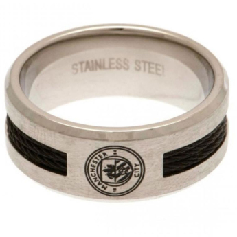 Manchester City prsteň Black Inlay Medium