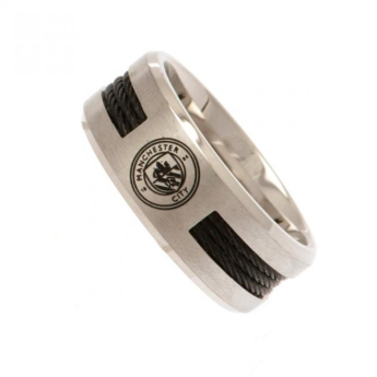 Manchester City prsteň Black Inlay Medium