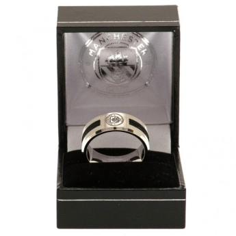 Manchester City prsteň Black Inlay Medium