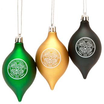 FC Celtic vianočné ozdoby 3pk vintage baubles