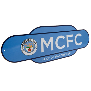 Manchester City ceduľa na stenu Colour Retro Sign