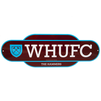 West Ham United ceduľa na stenu Colour Retro Sign