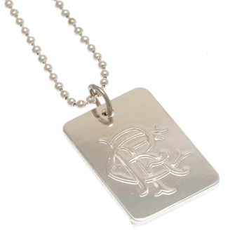 FC Rangers retiazka na krk s psou známkou Silver Plated Dog Tag & Chain
