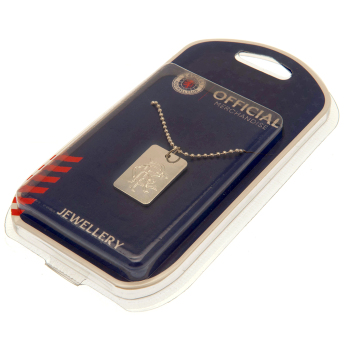 FC Rangers retiazka na krk s psou známkou Silver Plated Dog Tag & Chain