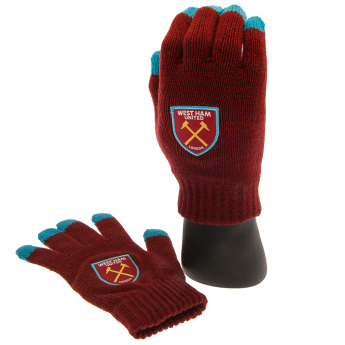 West Ham United pánske rukavice Touchscreen Knitted Gloves Adults