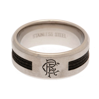 FC Rangers prsteň Black Inlay Ring Medium