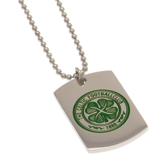 FC Celtic retiazka na krk s psou známkou Enamel Crest Dog Tag & Chain