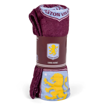 Aston Villa fleecová deka Multi Crest