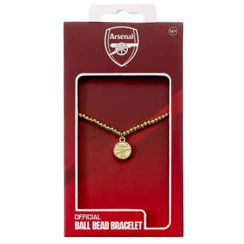FC Arsenal náramok Gold Finish Bead