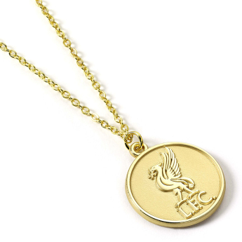 FC Liverpool prívesok na krk Gold Finish Crest Necklace