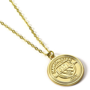 Manchester City prívesok na krk Gold Finish Crest Necklace
