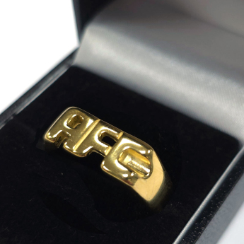FC Arsenal prsteň 18ct Gold Plated on Silver AFC Ring - V