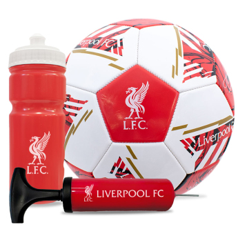 FC Liverpool futbalový set water bottle - hand pump - size 5 ball