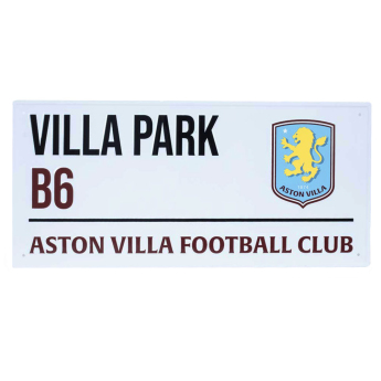Aston Villa ceduľa na stenu White Street