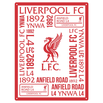 FC Liverpool ceduľa na stenu Large Montage Sign