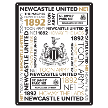 Newcastle United ceduľa na stenu Large Montage Sign