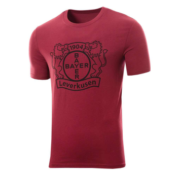 Bayer 04 Leverkusen pánske tričko Logo burgundy