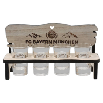 Bayern Mníchov panák štamprlík stand with motifs 4 pack