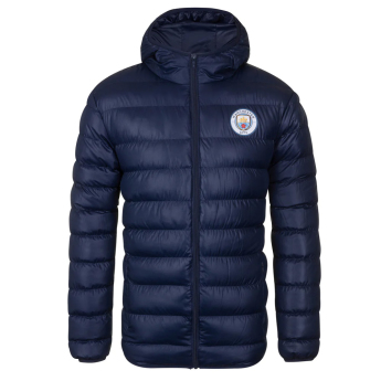 Manchester City pánska bunda s kapucňou Winter navy