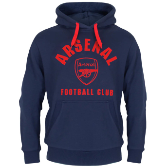 FC Arsenal pánska mikina s kapucňou Round navy