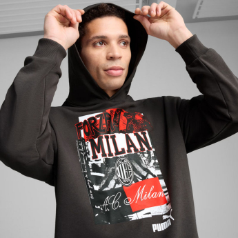 AC Milano pánska mikina s kapucňou ftblNRGY gray